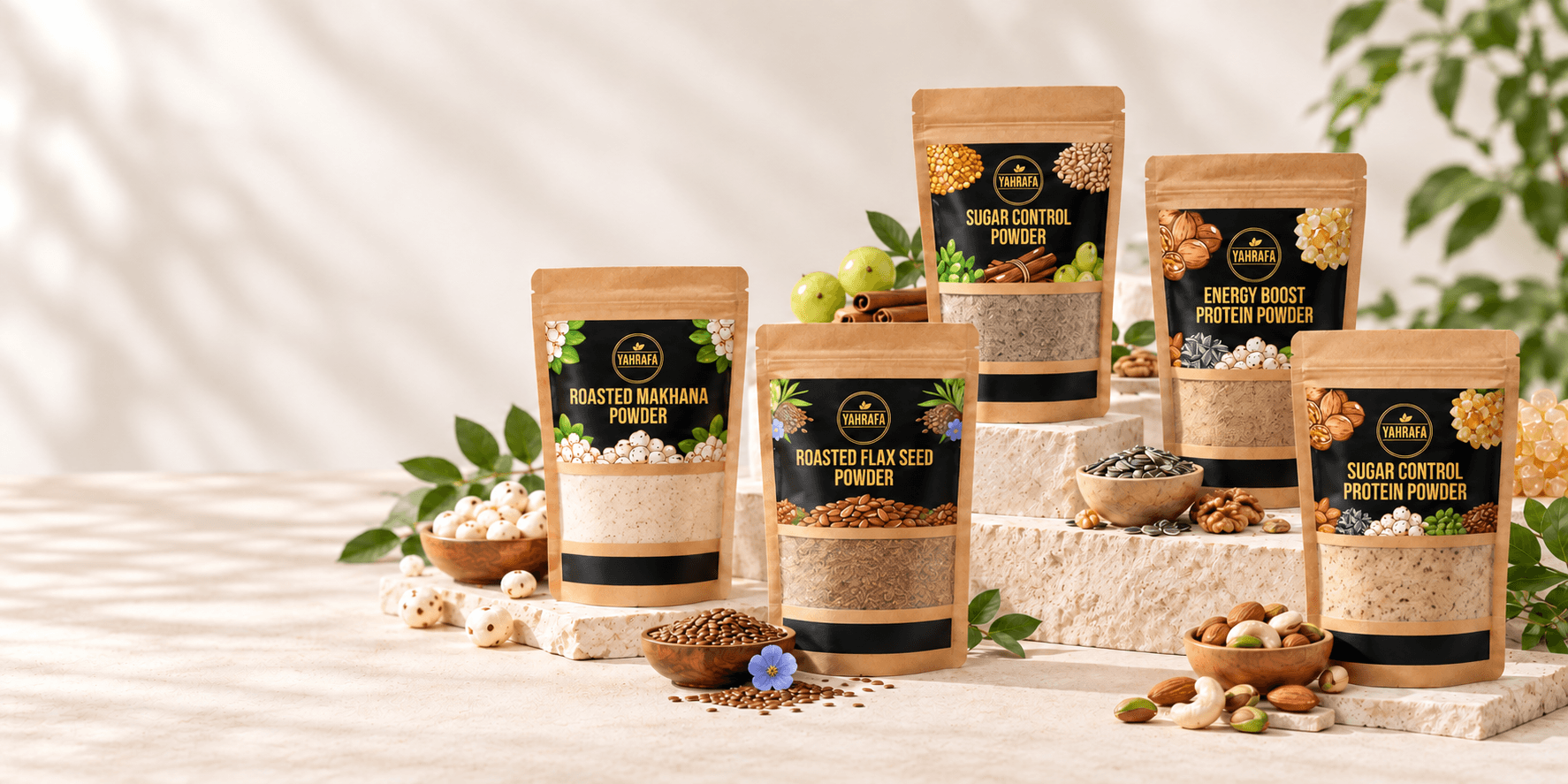 The Yahrafa pantry powder range